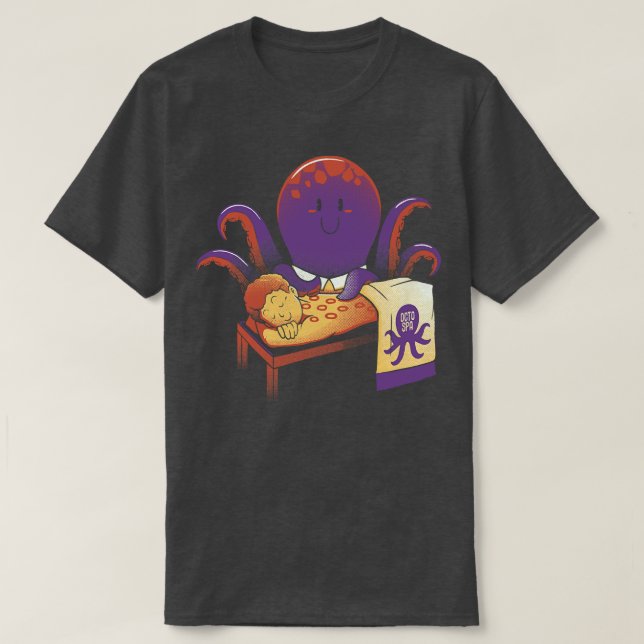 Camiseta Massagem de Octopus em Terapia de Cupping (Frente do Design)