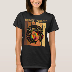Camiseta Massagem Terapista Afro-Americano Negra