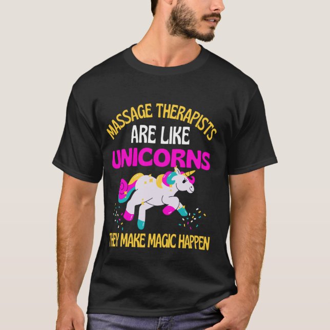Camiseta Massagista Unicorn, Físio Magical Unicorn (Frente)