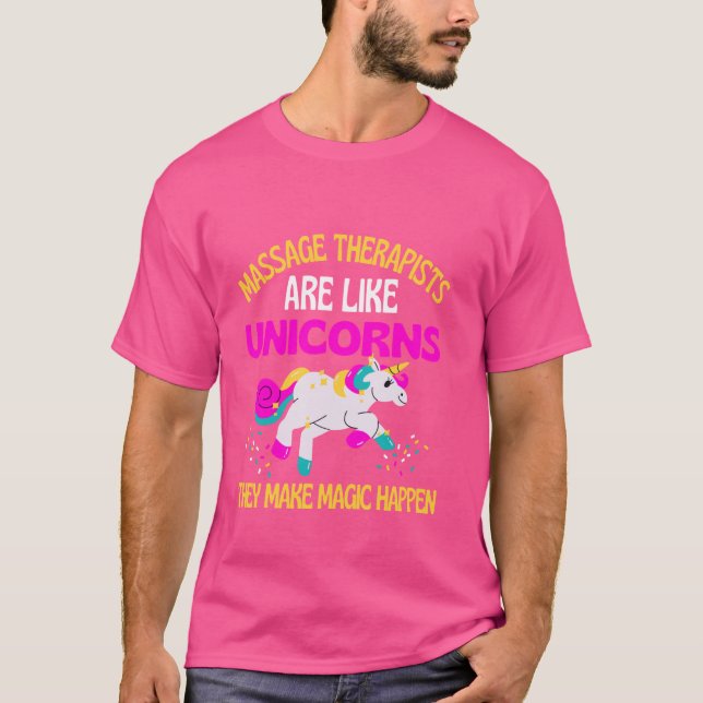 Camiseta Massagista Unicorn, Físio Magical Unicorn (Frente)
