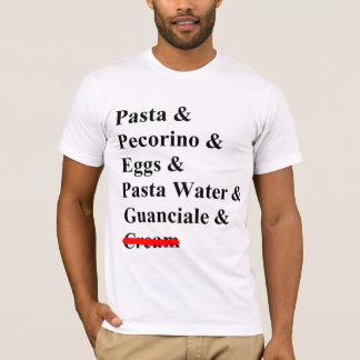 Camiseta Massas alimentícias Carbonara