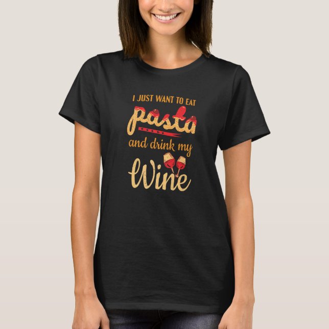 Camiseta Massas Comidas Italianas Comem Massas E Bebem Vinh (Frente)
