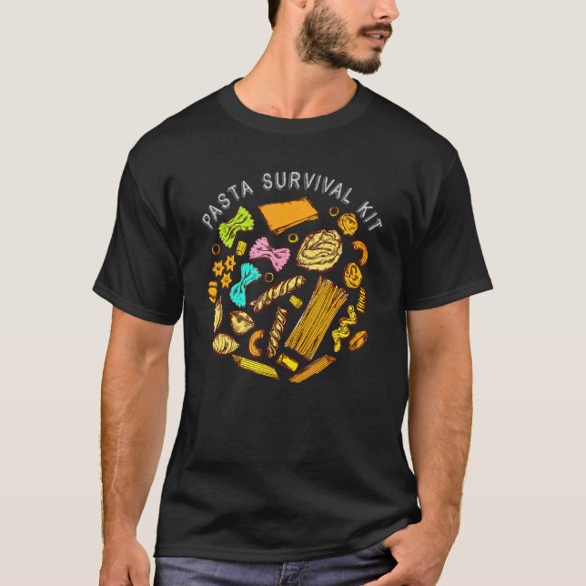 Camiseta Massas de Sobrevivência em Massa de Carbonara Ital (Frente)