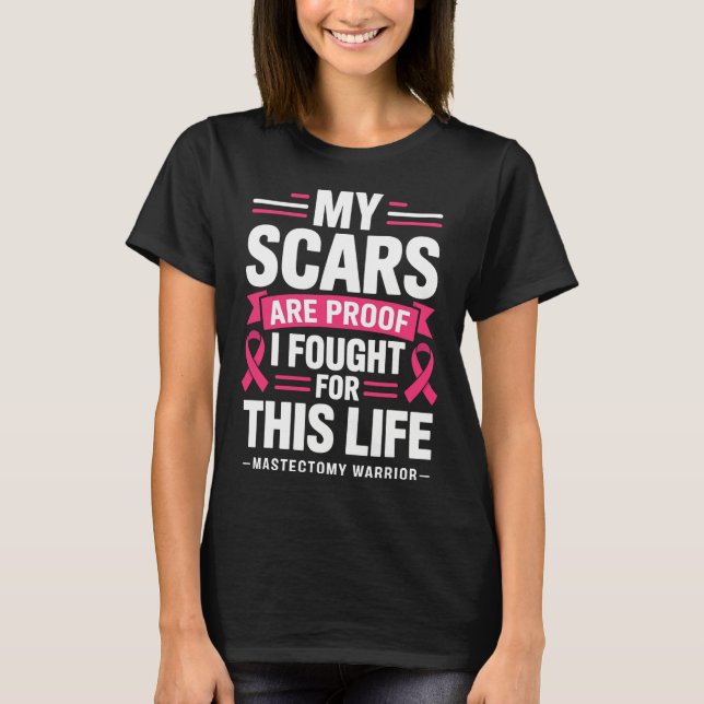 Camiseta Mastectomia Mulheres Canceres Engraçadas (Frente)