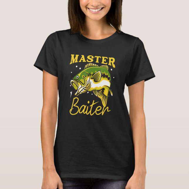 Camiseta Master Baiter Funny Pescador Memória Pescado (Frente)