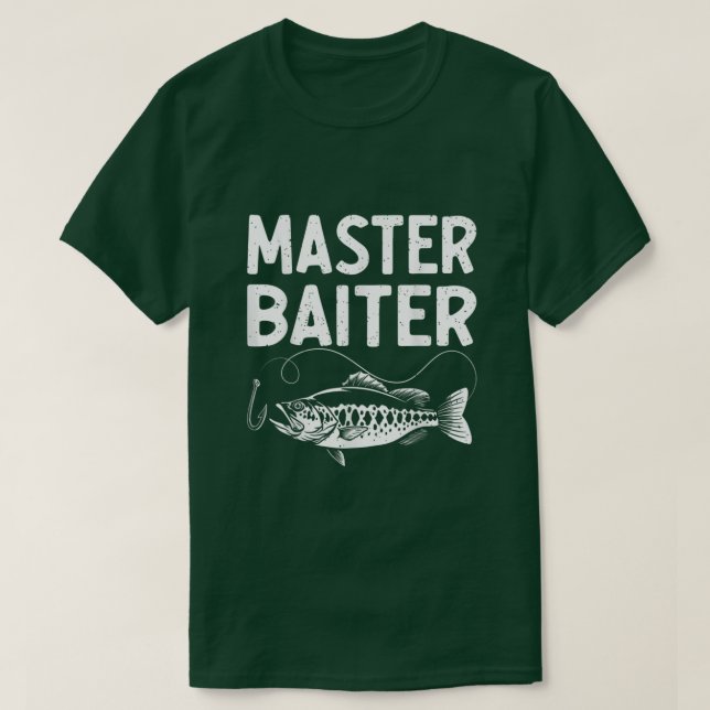 Camiseta Master Baiter Funny Pescadores Piada Para Pesca Lo (Frente do Design)