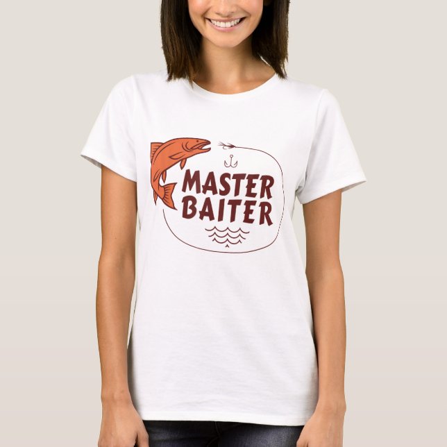 Camiseta Master Baiter Funny Presentes Pesca Pescador Piada (Frente)