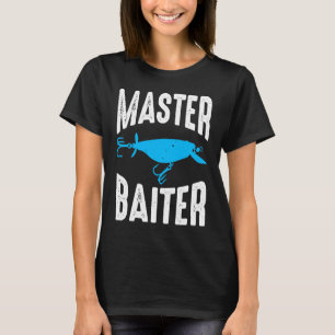 Camiseta Master Baiter Funny Sarcastic Humor Phrases Fishin