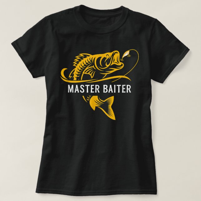 Camiseta Master Baiter - Pesca Engraçada (Frente do Design)
