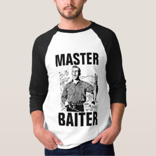Camiseta MASTER BAITER, T-shirts de pesca engraçado