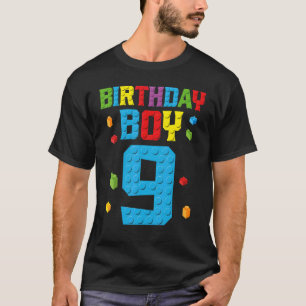 Camiseta Master Builder 9th Birthday Boy Nine 9 Year Buildi