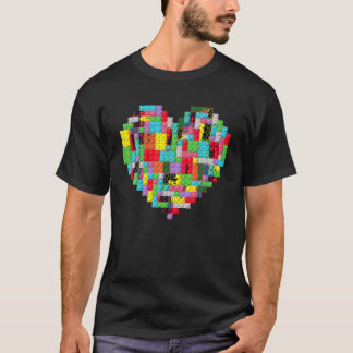 Camiseta Master Builder Block Brick Building Heart Valentin