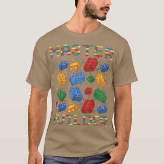 Camiseta Master Builder Blocos Funny Para Garoto