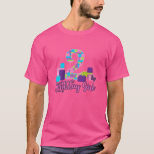 Camiseta Master Builder bloqueia segundo aniversário Girl 2