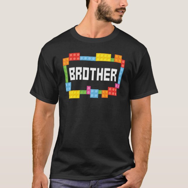 Camiseta Master builder Brother Bricks Blocks Building Famí (Frente)