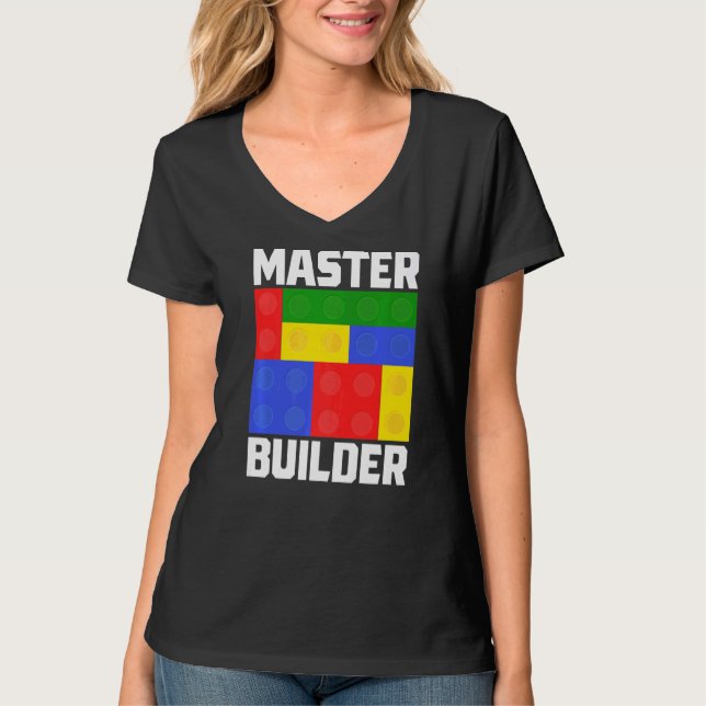 Camiseta Master Builder Building Blocks Brick Builder Maste (Frente)