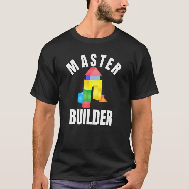 Camiseta Master Builder Building Blocks Brick Builders Toys (Frente)