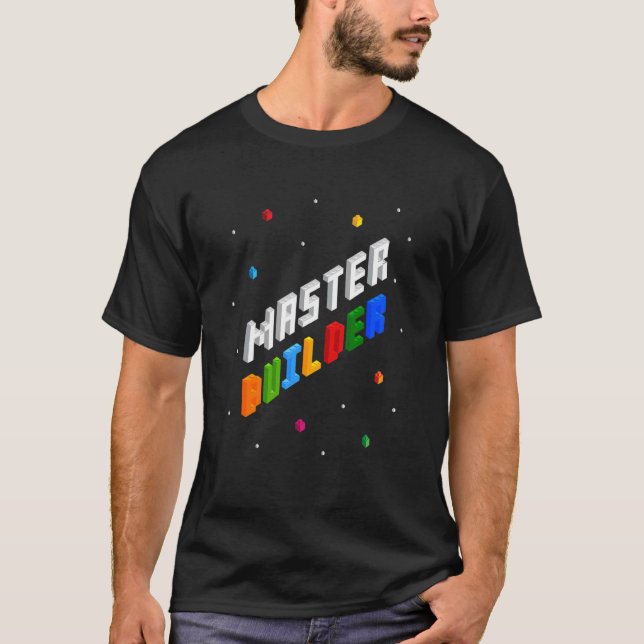 Camiseta Master Builder Building Blocks Bricks Men Women (Frente)