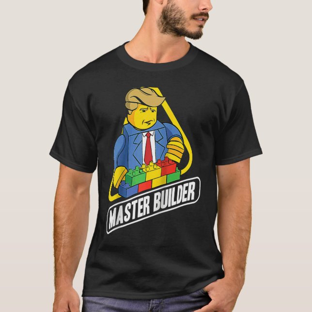 Camiseta Master Builder Building Blocks Homens Mulheres Jov (Frente)