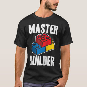 Camiseta Master Builder Building Blocks Homens Mulheres Jov