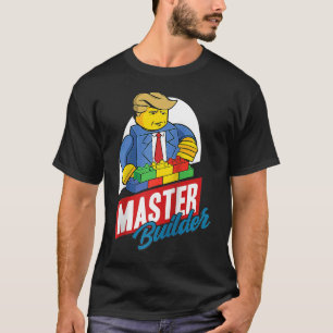 Camiseta Master Builder Building Blocks Homens Mulheres Jov
