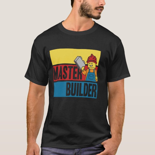 Camiseta Master Builder Building Blocks Homens Mulheres Juv (Frente)