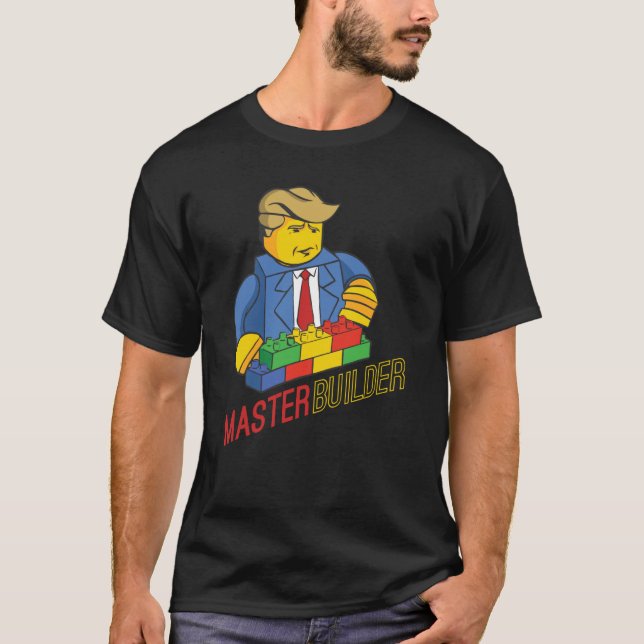 Camiseta Master Builder Building Blocks Homens Mulheres Juv (Frente)
