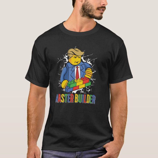 Camiseta Master Builder Building Blocks Homens Mulheres Juv (Frente)