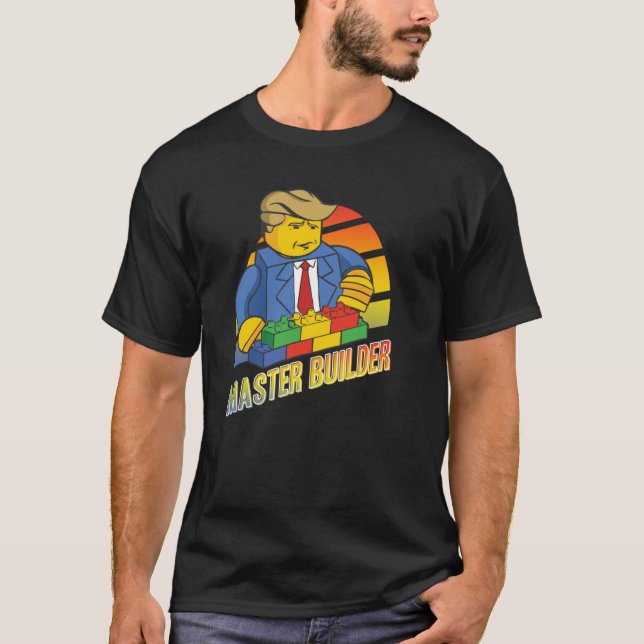 Camiseta Master Builder Building Blocks Homens Mulheres Juv (Frente)