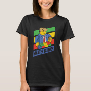 Camiseta Master Builder Building Blocks Homens Mulheres Juv