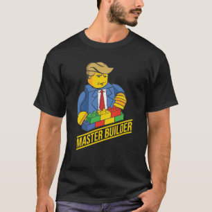 Camiseta Master Builder Building Blocks Homens Mulheres Juv