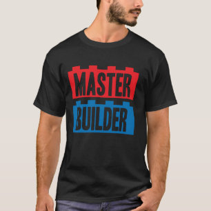 Camiseta Master Builder Building Blocks Homens Mulheres Juv