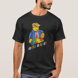 Camiseta Master Builder Building Blocks Homens Mulheres Juv
