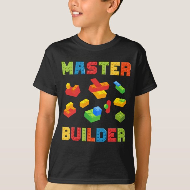 Camiseta Master Builder Building Blocks para o Brick Builde (Frente)