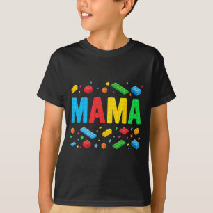 Camiseta Master Builder Building Bricks Bloqueia Mãe Engraç