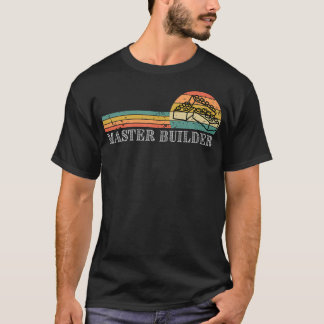 Camiseta Master Builder - Criação de Blocos Crianças Adulto