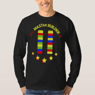 Camiseta Master Builder Cute Block Building 11 Birthday B