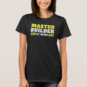Camiseta Master Builder Cute Block Building Kids 1
