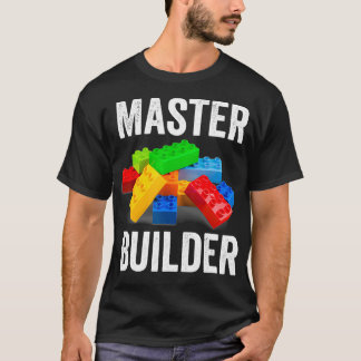 Camiseta Master Builder Funny Building Blocks Oferece Homen