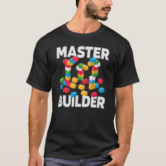 Camiseta MASTER BUILDER Funny Kids Building Blocks Toys Gif