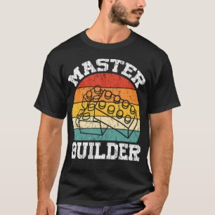 Camiseta Master Builder Kids Building Blocks Brick Toy Mast