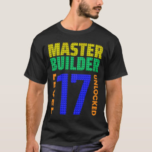 Camiseta Master Builder Nível 17 Desbloqueado 17º Blo de An