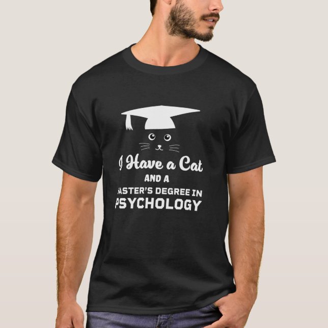 Camiseta Master Degree In Psychology T For Educated Pet Own (Frente)