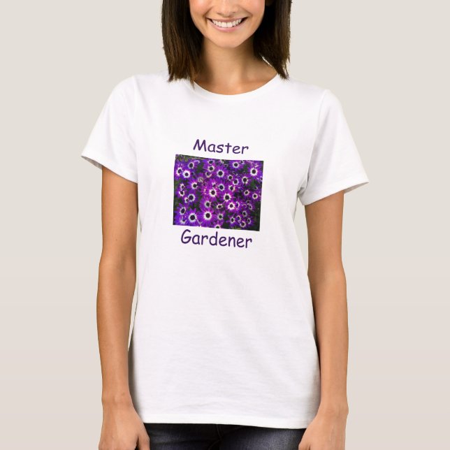 Camiseta Master Gardener Linda Flor Puro Floral (Frente)