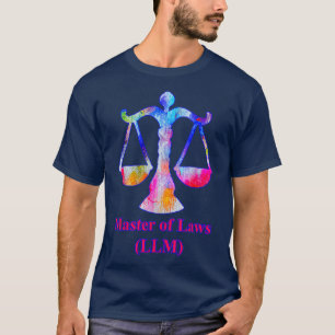 Camiseta Master of Laws LLM Law Degree Lawyers Scales Of