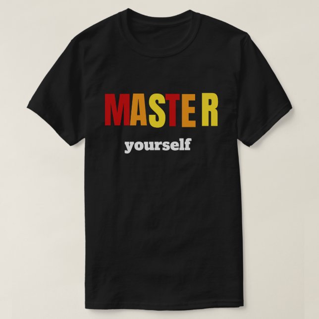 Camiseta Master Yourself – Discipline & Self-Control Motiva (Frente do Design)