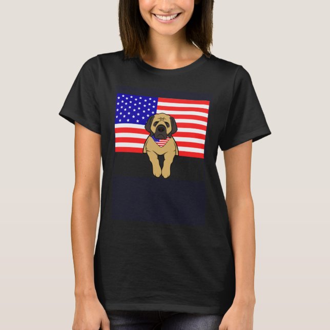 Camiseta Mastiff American Flag (Frente)