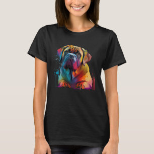 Camiseta Mastiff Colorida Pop Splash Tie Dye Rainbow