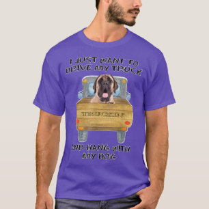 Camiseta Mastiff de Cachorro de Condução de Caminhões