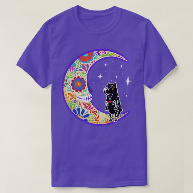Camiseta Mastiff Dia de Los Muertos Skeleton  (Frente do Design)